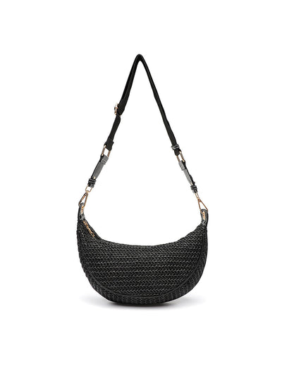 Women's Casual Woven Crossbody Shoulder Handbag Underarm Bag