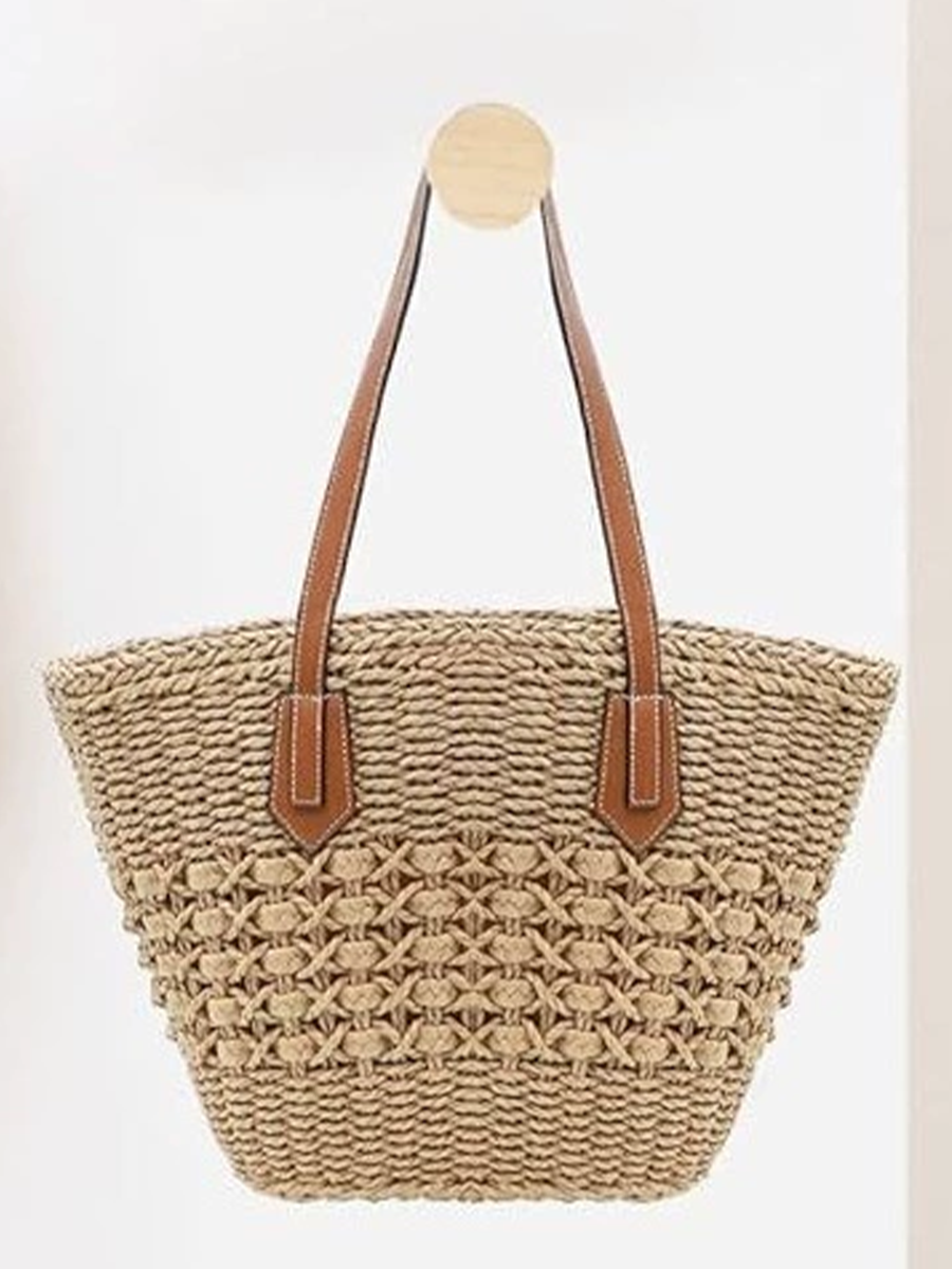 Women's handbag, versatile and hand-woven