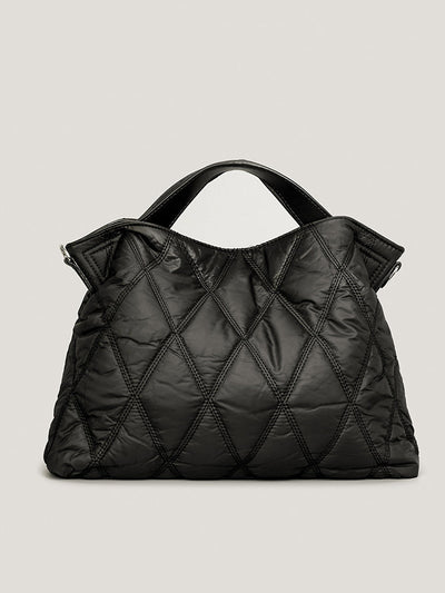 Fashionable women's handbag with diamonds