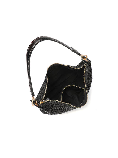 Women's Casual Woven Crossbody Shoulder Handbag Underarm Bag