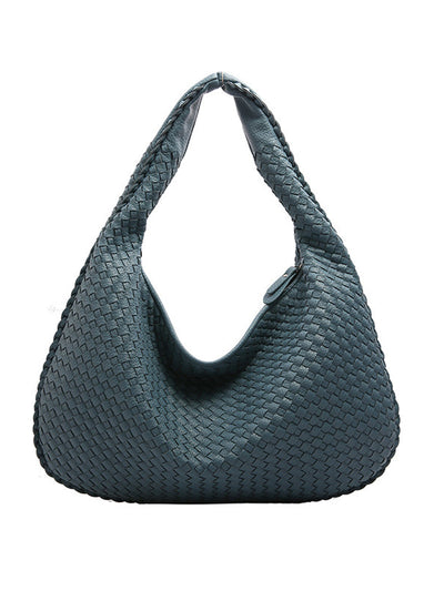 Fashionable woven leather handbag
