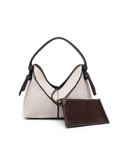 Women's Canvas Crossbody Wallet with Gold Zipper