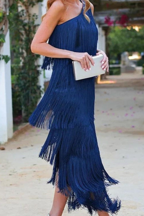 VALERIA | Dress with fringe.