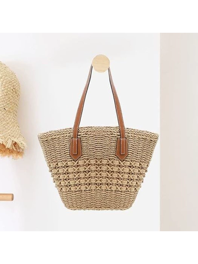 Women's handbag, versatile and hand-woven