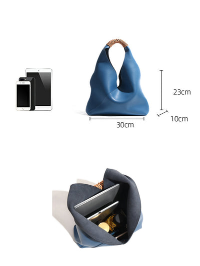 Fashionable designer leather handbag