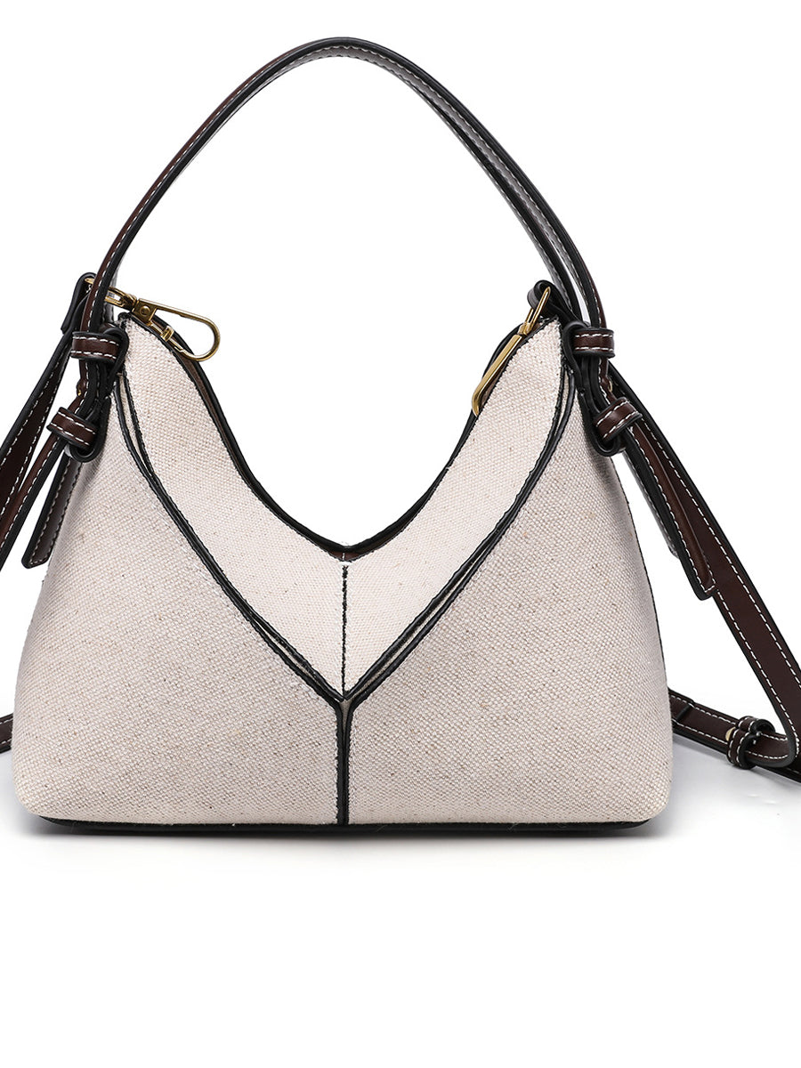 Women's Canvas Crossbody Wallet with Gold Zipper