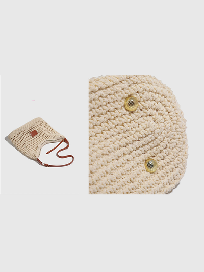 Women's Braided Mesh Handbag Beach Bag Shoulder Bag