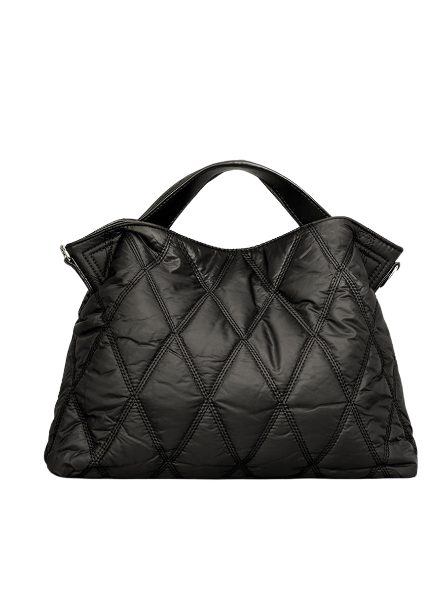 Fashionable women's handbag with diamonds