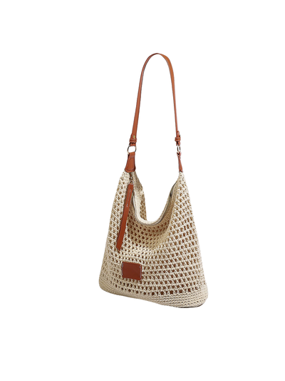 Women's Braided Mesh Handbag Beach Bag Shoulder Bag