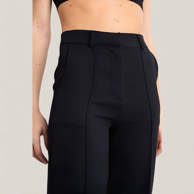 Slim-fit straight-leg pants