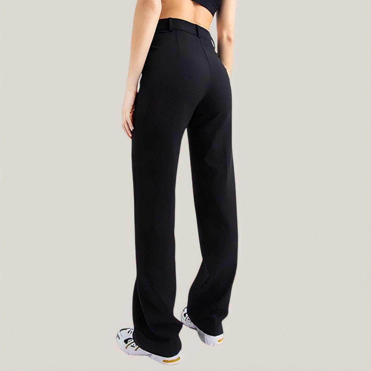 Slim-fit straight-leg pants