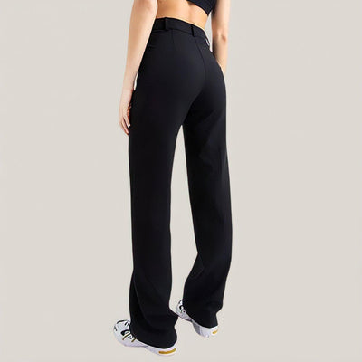Slim-fit straight-leg pants