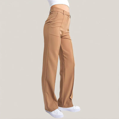 Slim-fit straight-leg pants