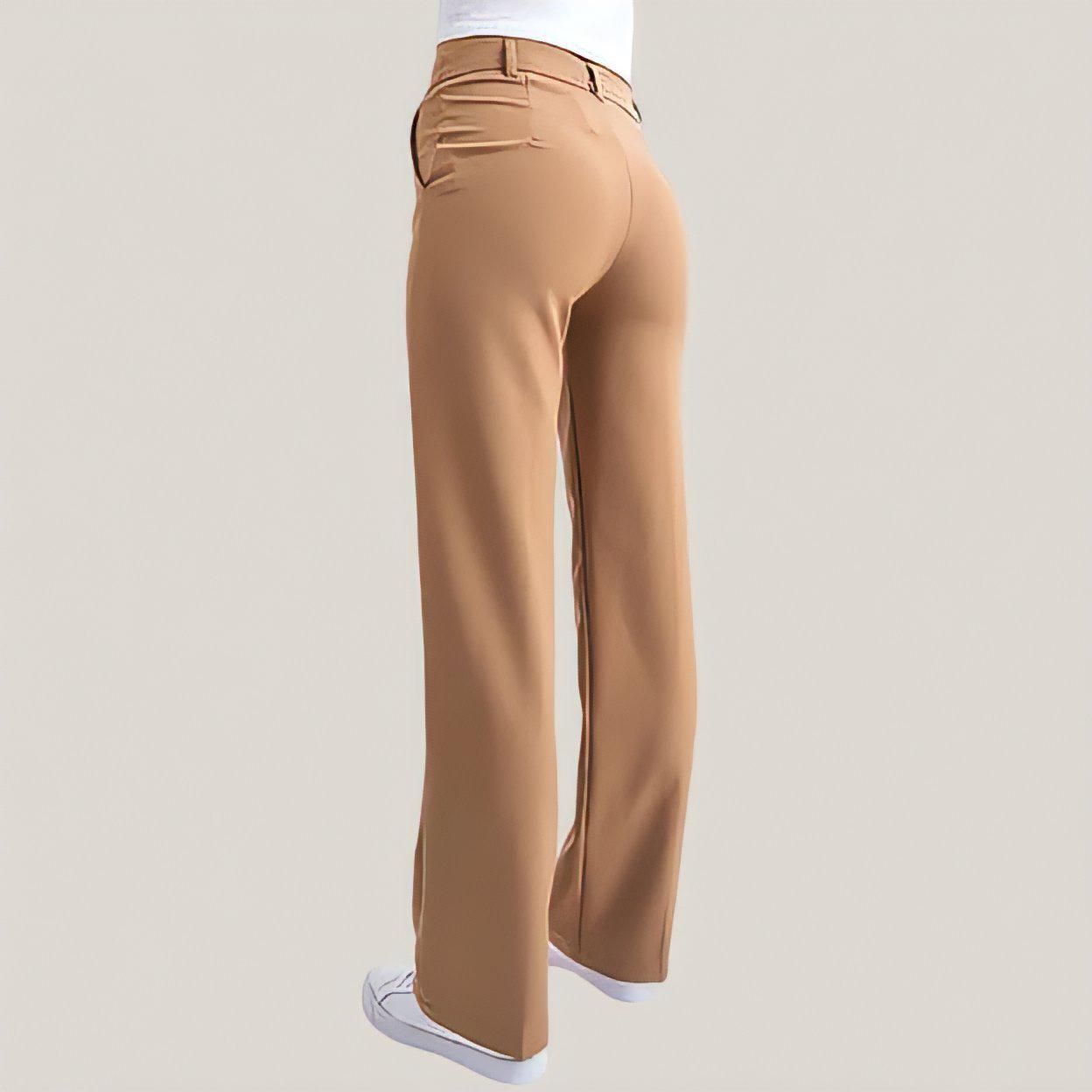 Slim-fit straight-leg pants