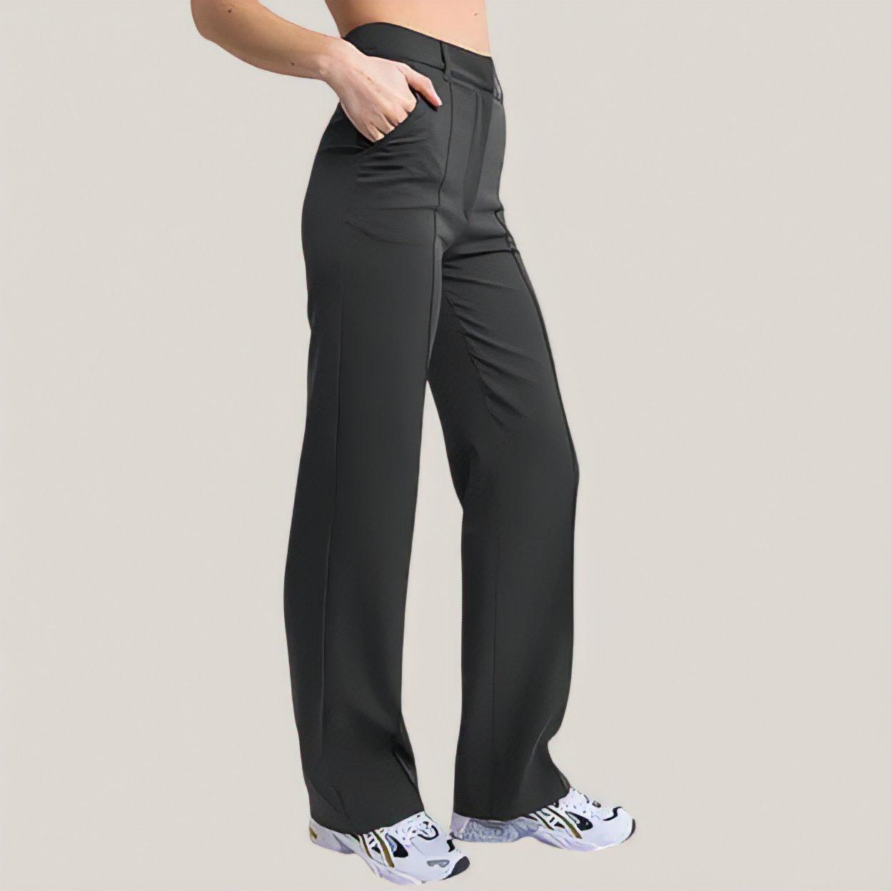Slim-fit straight-leg pants