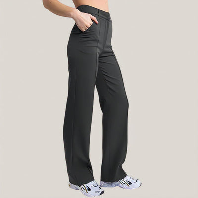 Slim-fit straight-leg pants