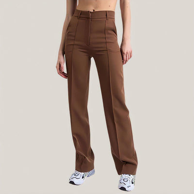 Slim-fit straight-leg pants