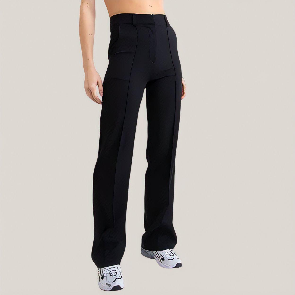 Slim-fit straight-leg pants