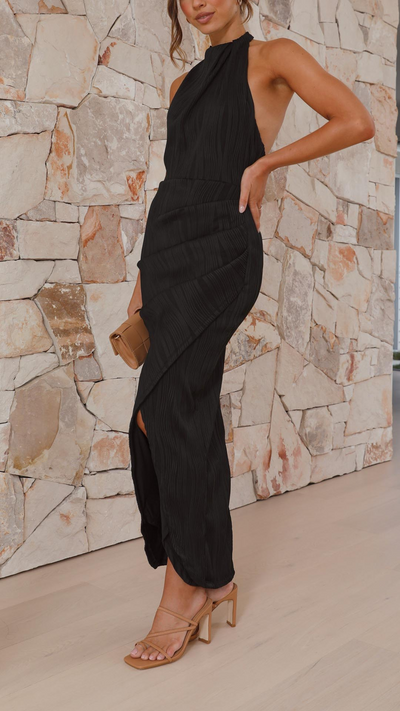 SALIMA | Sophisticated pleated dress.