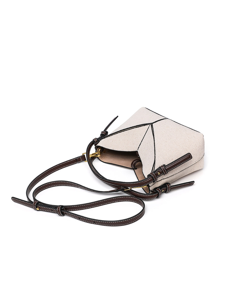 Women's Canvas Crossbody Wallet with Gold Zipper