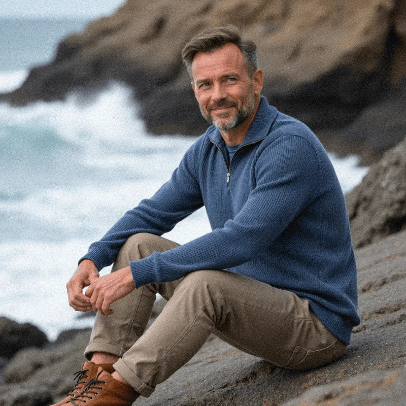 Antonio | Knitted Sweater with Zipper