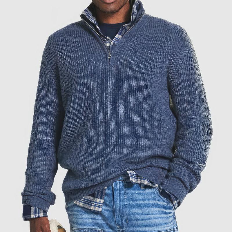 Antonio | Knitted Sweater with Zipper