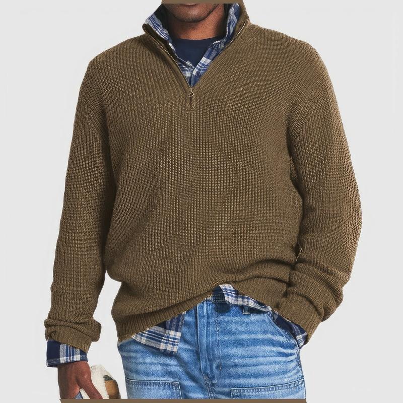 Antonio | Knitted Sweater with Zipper