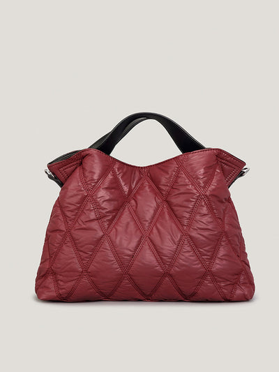 Fashionable women's handbag with diamonds